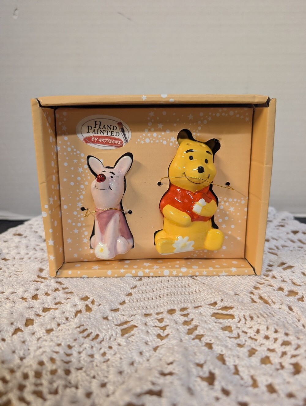 New Winnie The Pooh And Piglet Salt & Pepper Shakers Set Lot Of 2 In Box